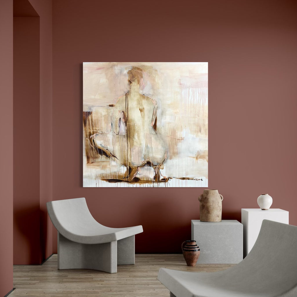 From behind, 140x140cm