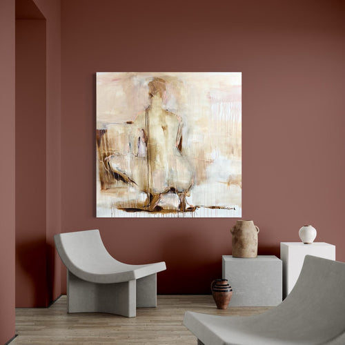 From behind, 140x140cm